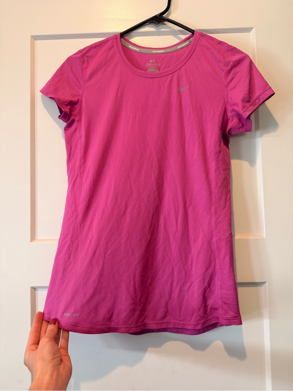 Nike Running Dri-FIT Pink Short Sleeve Top – Size S